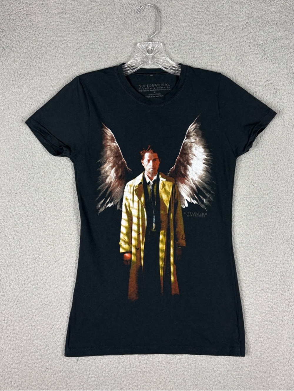 Supernatural Castiel Angel Tee Women’s Black Join the Hunt